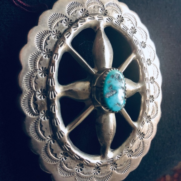 Navajo Sterling Silver Belt Buckle - Picture 5 of 5